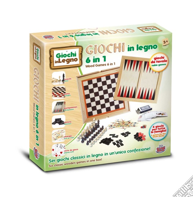 Giochi In Legno - 6 In 1 gioco di Grandi Giochi