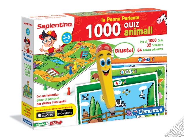 Sapientino - Penna Parlante - 1000 Quiz Animali gioco di Clementoni