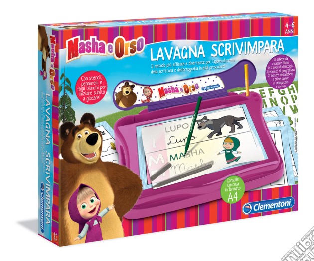 Lavagna Scrivimpara Masha e l'orso gioco