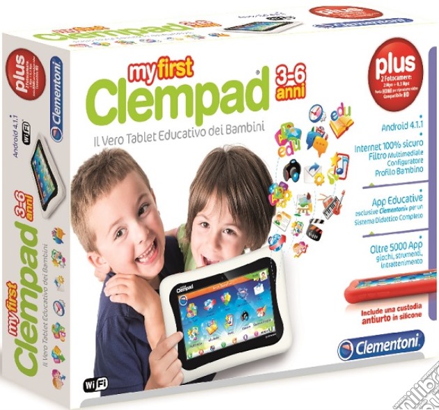 My First ClemPad - Edupad Plus Android 3/6 anni, Gioco Clementoni