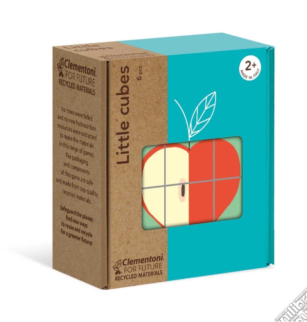 Little Cubes Puzzle Recycled Materials Fruits gioco