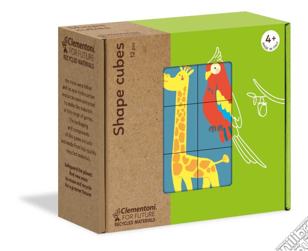 Shapes Cubes Puzzle Recycled Materials Animals gioco