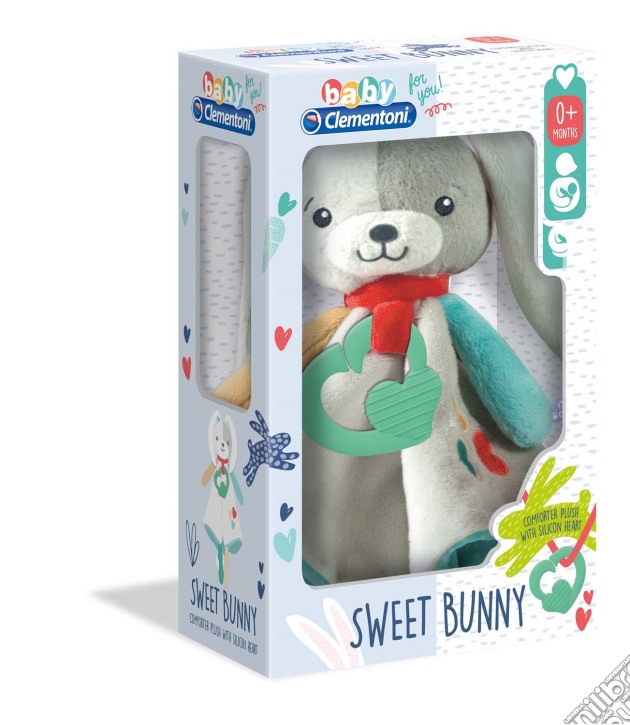 Baby Clementoni - Sweet Bunny Comforter Peluche gioco di Clementoni