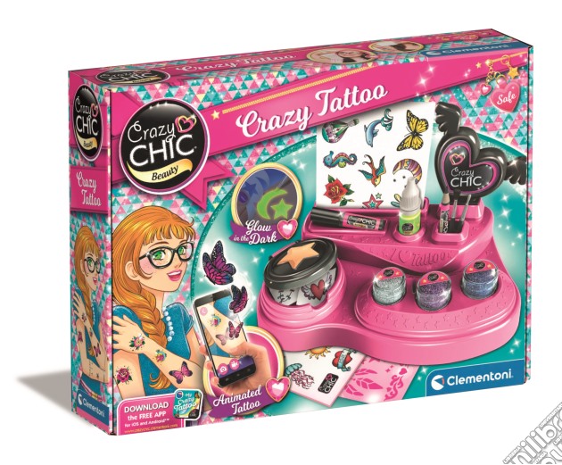 Clementoni: Bambina Giochi Creativi Crazy Chic - Crazy Tattoo gioco
