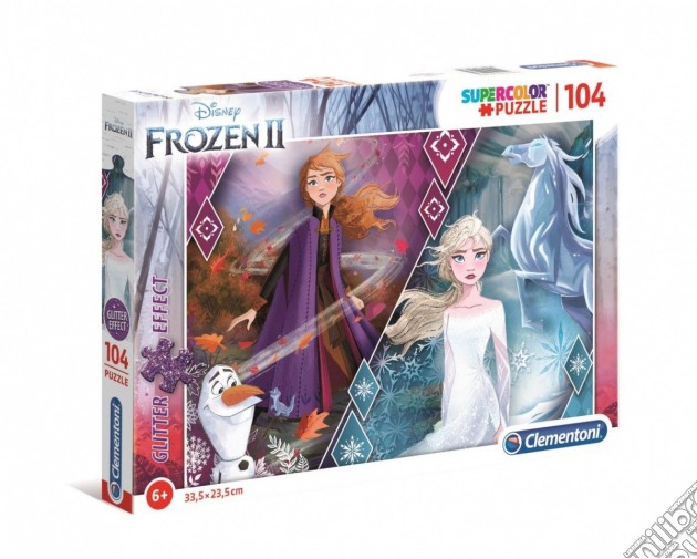 Disney: Clementoni - Frozen II - 20163 Supercolor Puzzle 104 Pz Glitter puzzle