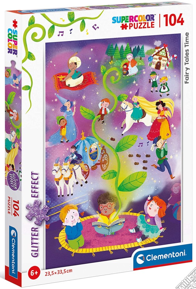 Clementoni: Puzzle Glitter 104 Pz - Fairy Tales Time puzzle