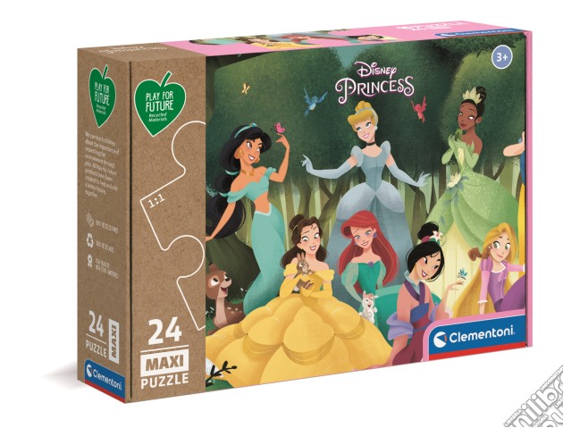 Disney: Clementoni - Puzzle 24 Maxi Pezzi Princess Play For Future gioco
