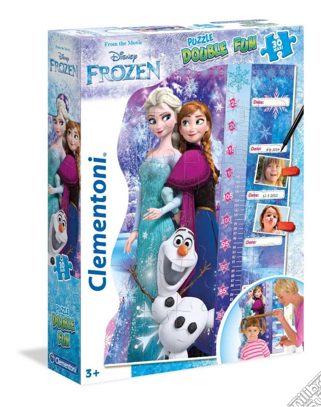 Puzzle Double Fun - Puzzle Maxi 30 Pz Metro Crescita - Frozen puzzle di Clementoni