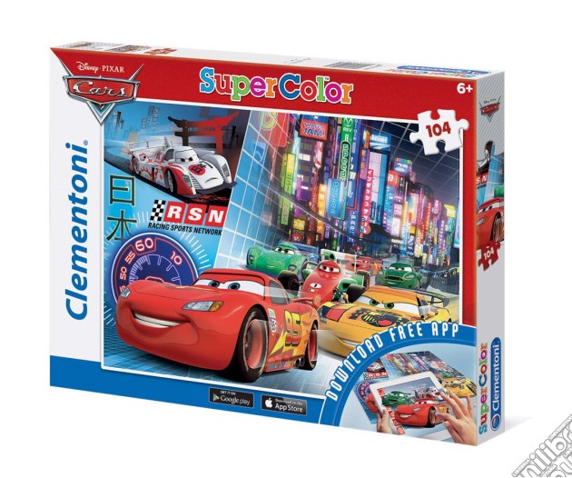 Puzzle App - Puzzle 104 Pz - Cars #01 puzzle di Clementoni