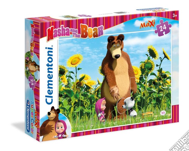 Masha E Orso - Puzzle Maxi 24 Pz - Incontro Con Panda puzzle di Clementoni