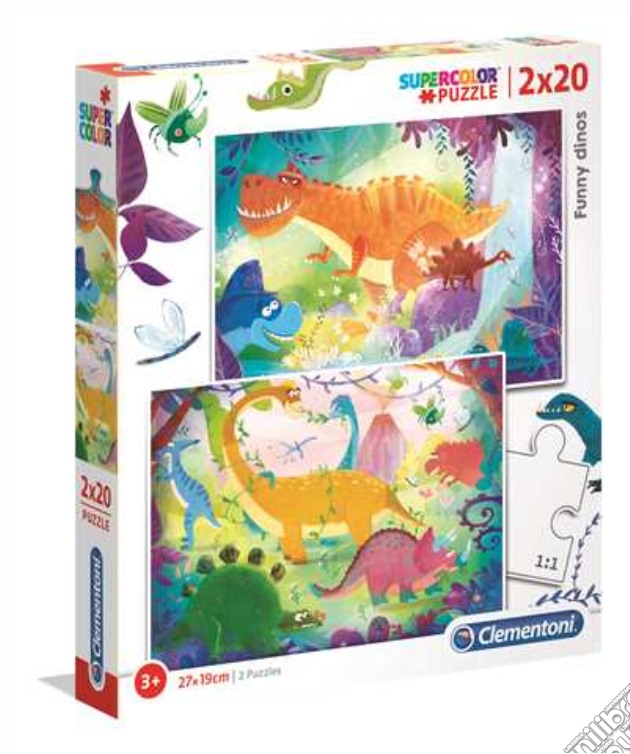 Clementoni: Puzzle 2X20 Pz - Dinosauri puzzle di Clementoni