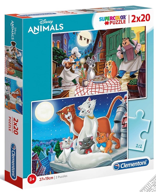 Disney: Clementoni - Puzzle 2X20 Pz - Disney Animals puzzle