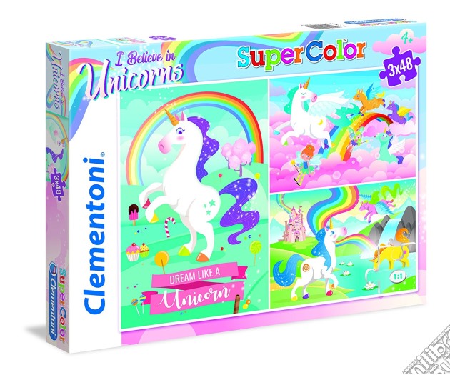 Clementoni: Puzzle 3X48 Pz - Unicorni puzzle di Clementoni