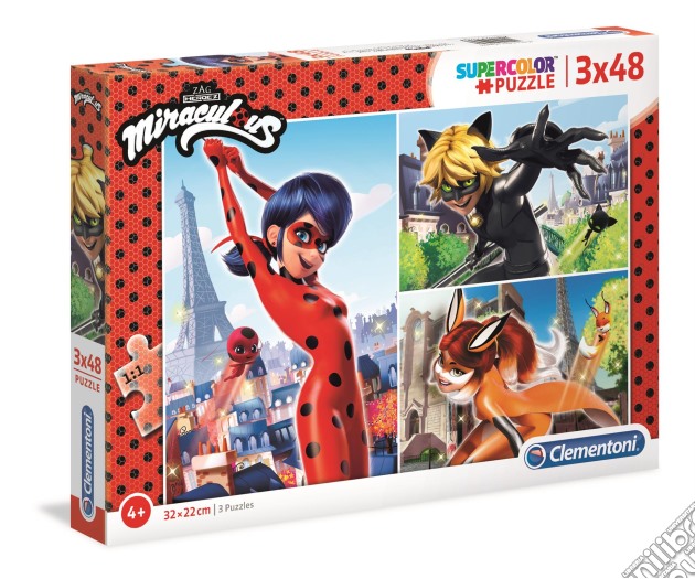 Disney: Clementoni - Puzzle 3X48 Pz - Miraculous puzzle di Clementoni
