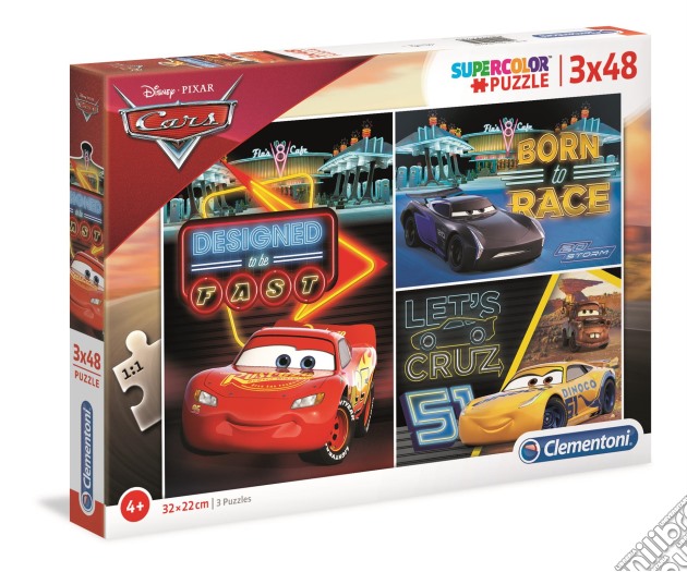 Puzzle 3X48 Pz - Cars puzzle di Clementoni