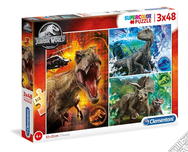 Jurassic World: Clementoni - Puzzle 3X48 Pz puzzle