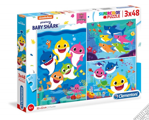 Baby Shark: Clementoni - Puzzle 3X48 Pz puzzle