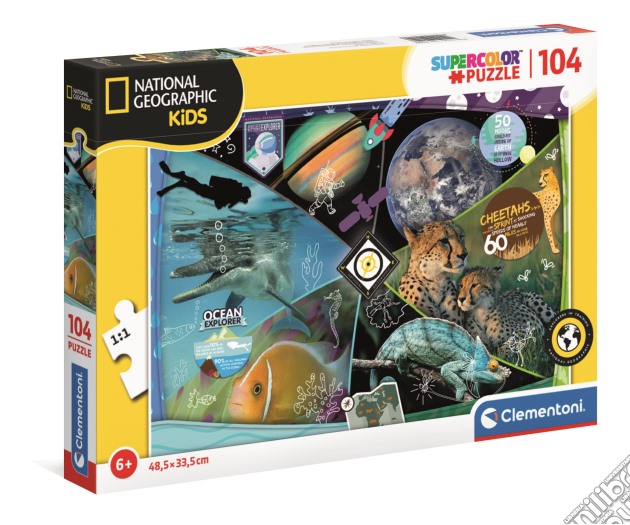 Clementoni: Puzzle National Geographic Kids 104 Pz - Explorer In Training puzzle
