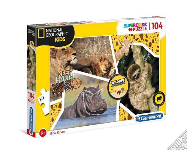 National Geographic: Clementoni - Puzzle Kids 104 Pz - Wildlife Adventurer puzzle
