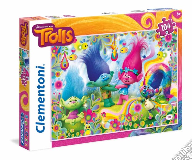 Puzzle 104 Pz - Trolls - Cupcakes And Rainbows puzzle