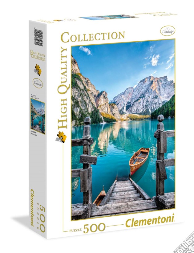 Puzzle 500 Pz - High Quality Collection - Braies Lake puzzle di Clementoni