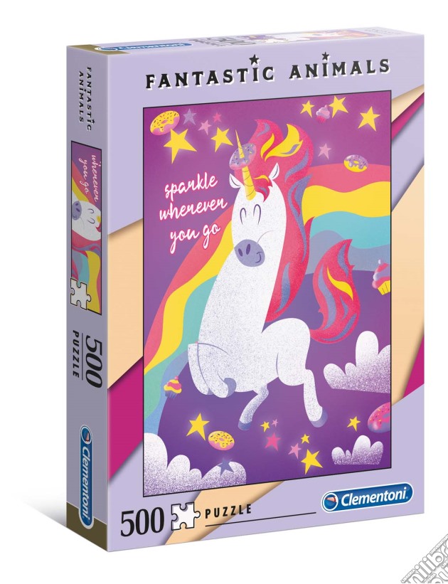 Puzzle 500 Pz - Fantastic Animals - Unicorn puzzle di Clementoni