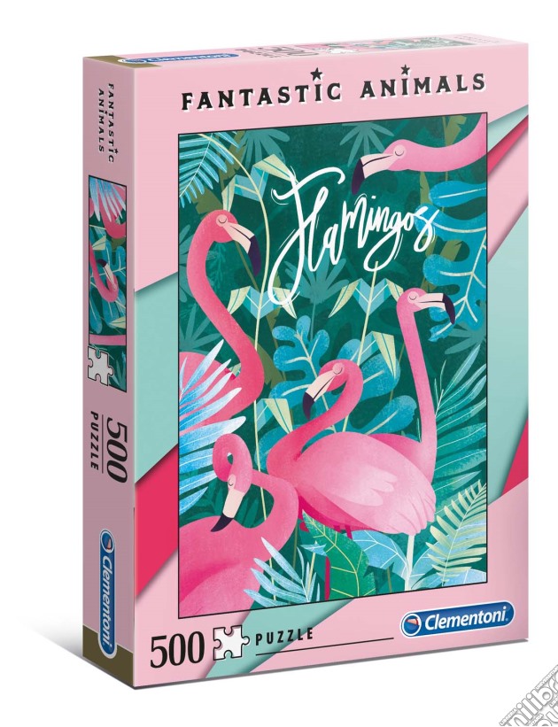 Puzzle 500 Pz - Fantastic Animals - Flamingo puzzle di Clementoni