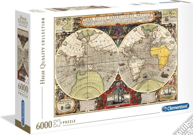 Clementoni: Puzzle 6000 Pz - High Quality Collection - Antique Nautical Map puzzle