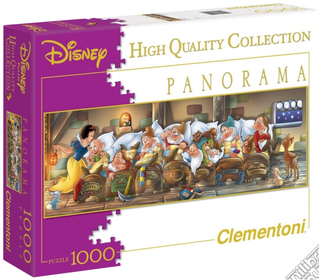 Puzzle 1000 Pz - Disney Panorama Collection - Biancaneve E I Sette Nani puzzle