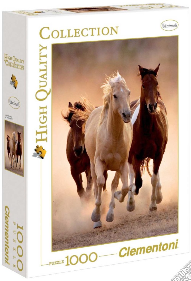 Clementoni: Puzzle 1000 Pz - High Quality Collection - Running Horses puzzle