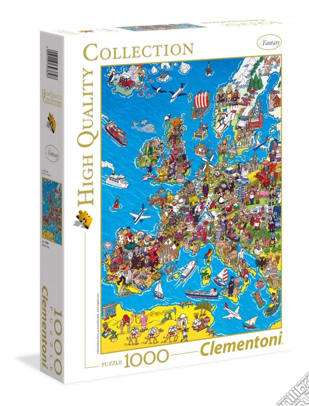 Puzzle 1000 Pz - High Quality Collection - Europe Map puzzle di Clementoni