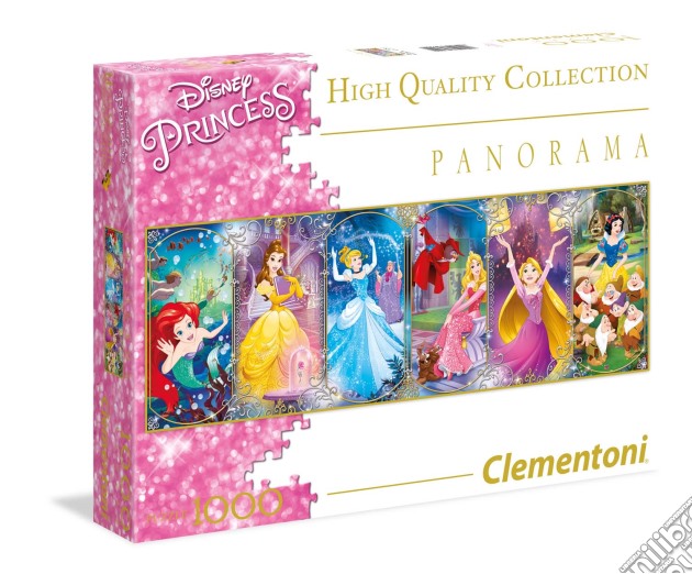 Puzzle 1000 Pz - Disney Panorama Collection - Principesse Disney puzzle di Clementoni