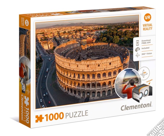 Puzzle 1000 Pz - Virtual Reality - Rome puzzle di Clementoni