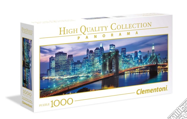 Puzzle 1000 Pz - High Quality Collection - Panorama - New York Brooklyn Bridge puzzle di Clementoni