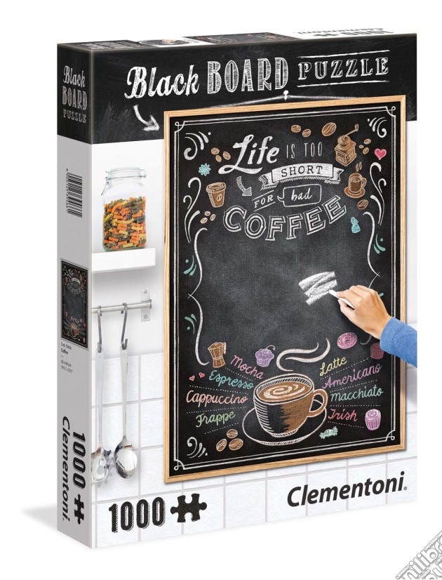 Puzzle 1000 Pz - Black Board - Coffee puzzle di Clementoni
