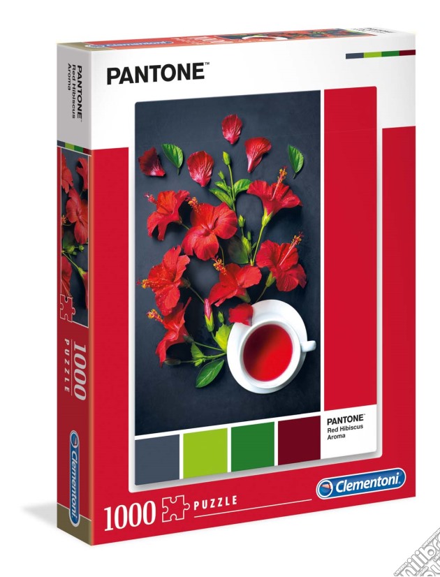 Clementoni: Puzzle 1000 Pz - Pantone - Red Hibiscus Aroma puzzle di Clementoni