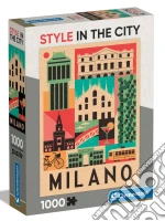 Clementoni Puzzle Adulti Style In The City 1000 Pz - Milano 1000 Compact Pz Made In Italy giochi