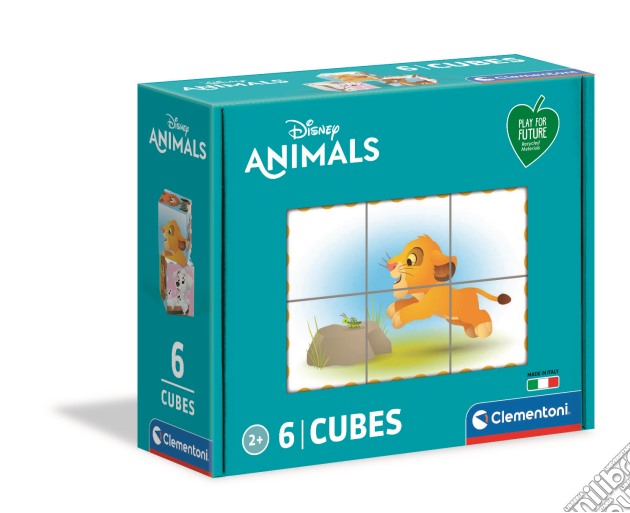 Disney: Clementoni - Disney Animals 6 Pezzi Cubo Play For Future gioco