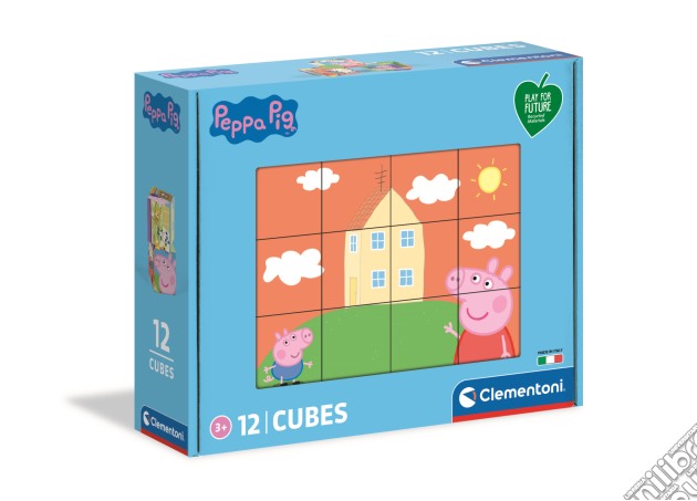 Peppa Pig: Clementoni - Peppa Pig 12 Pezzi Cubo Play For Future gioco