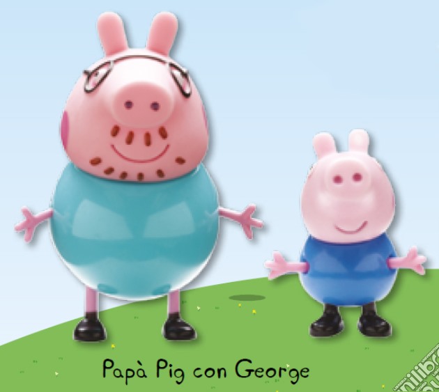 Peppa Pig - Coppia Personaggi Papa' Pig E George gioco di Giochi Preziosi