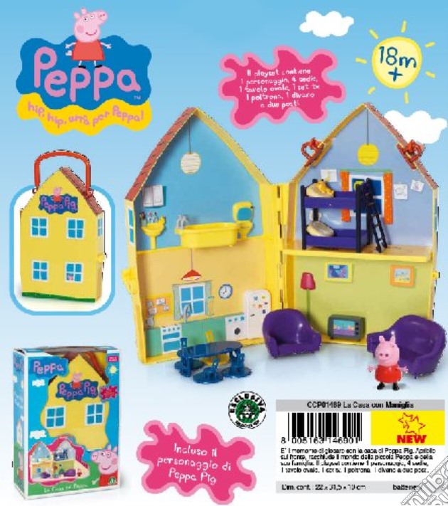 Peppa Pig - La Casa Con Maniglia gioco di Giochi Preziosi