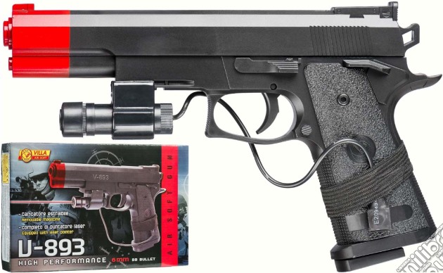 Pistola Air Soft V-893 Con Laser gioco di Villa Giocattoli