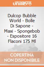 Dulcop Bubble World - Bolle Di Sapone - Maxi - Spongebob - Espositore 16 Flaconi 175 Ml gioco di Dulcop