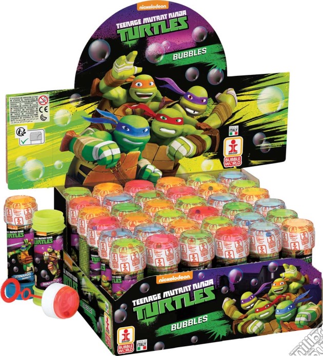 Dulcop Bubble World - Bolle Di Sapone - Teenage Mutant Ninja Turtles - Espositore 36 Flaconi 60 Ml gioco di Dulcop