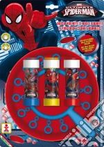 Marvel: Dulcop Bolle Di Sapone - Disco Volante Bolle Giganti - Spider-Man - Piatto + Soffiatore Multiplo + 3 Flaconi 60 Ml giochi