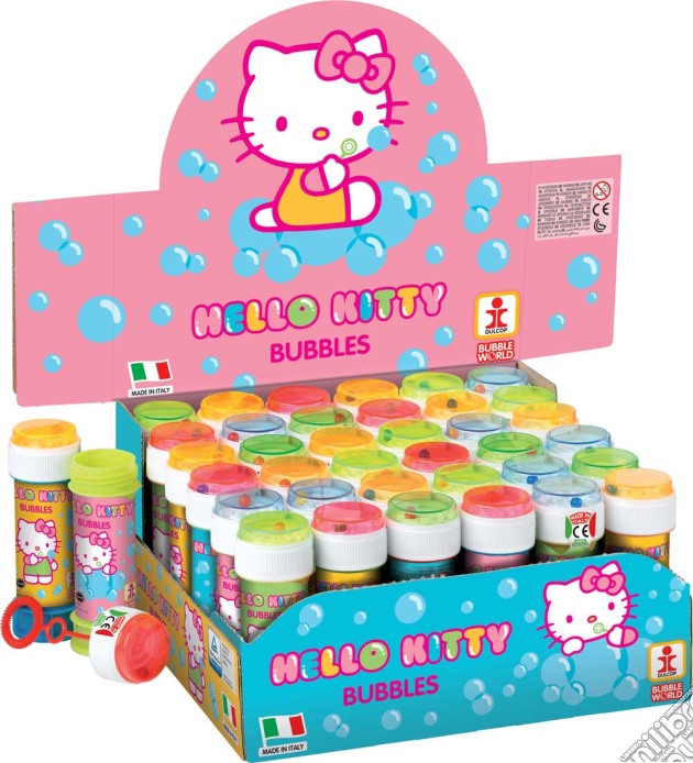 Dulcop Bubble World - Bolle Di Sapone - Hello Kitty - Espositore 36 Flaconi 60 Ml gioco di Dulcop