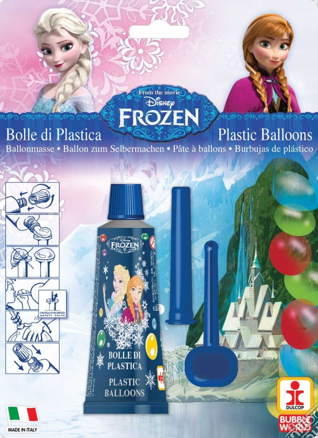 Dulcop Bubble World - Bolle Di Plastica - Frozen - Blister 1 Tubo 30 Gr gioco di Dulcop
