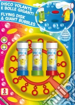 Dulcop Bolle Di Sapone - Disco Volante Bolle Giganti - Piatto + Soffiatore Multiplo + 3 Flaconi 60 Ml giochi