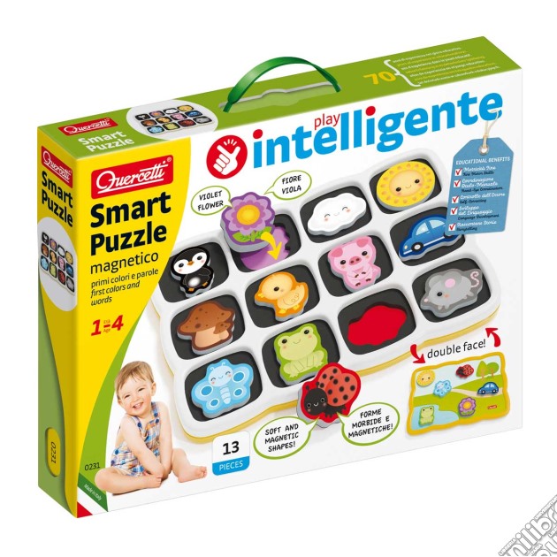 Quercetti: Smart Puzzle Primi Colori E Parole gioco