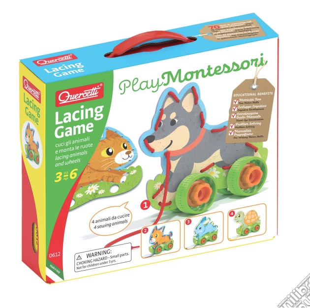 Quercetti 0612 - Play Montessori Lacing Game gioco di Quercetti